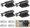 4 Pack Push to Open Door Catches, Single Magnetic Push to Open Touch Release Catches, Heavy Duty Magnetic Pressure Touch Latches for Cabinet Cupboard Wardrobe Room Kitchen Bathroom Doors (Black)