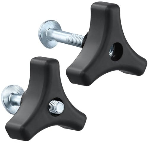 QWORK® 2 pezzi Bullone di ricambio con vite per Maniglia tosaerba, Filettatura 8 mm, Parti di ricambio per tosaerba