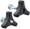 QWORK® 2er Set Rasenmäher Griff Knöpfe, Mutter und Bolt mit 8mm Gewinde, Universal Dreieckige Griff-Befestigungsschrauben für Rasenmäher