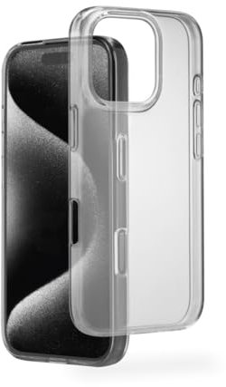 Hama Hülle für iPhone 16 Pro (Handyhülle, Schutzhülle für Rückseite, Case, Kratzfest, extra Schutz für Kamera und Display, Wireless Charging kompatibel, transparent, Slim, Hülle dünn) durchsichtig