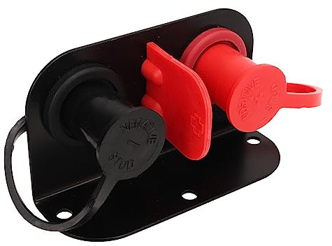 Morsetti Batteria Remoti M10x2 con Coperchio di Sicurezza, Kit Posti di Avviamento per Ricarica e Jump Start, per UTV, ATV, Auto, Camion, Trattori e Barche