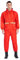 ranrann Regenoverall Herren Wasserdicht Regenanzug Einteiler Overall Arbeitsanzug mit Kapuze Erwachsene Regenschutz Berufskleidung Rot 4XL