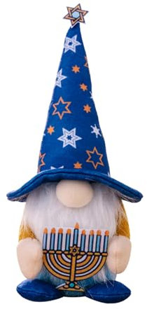 Kaohxzklcn Chanukkah-Zwerge, Plüschpuppen für den Urlaub, Plüschfigur, Ornament für Zuhause, Büro, Display-Dekorationen