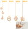 Lesezeichen Set 4 Stück Metall Lesezeichen Personalisiert Gold Rosa Buchzeichen mit Kette Blumen mit Anhänger Exquisit Seitenmarker für Buchliebhaber Leser Lehrer Damen Herren Mädchen