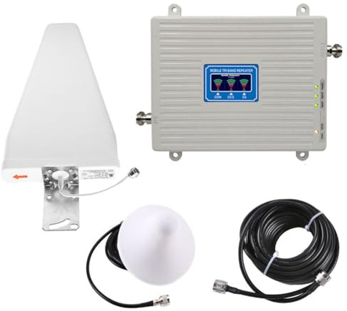 Biwwubik Amplificador de Señal 2G 3G 4G 5G Amplificador de Triple Banda 900 1800 2100MHz gsm WCDMA LTE Repetidor Amplificador de Señal Universal Enchufe de la UE