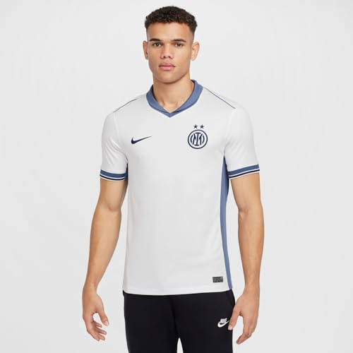 Nike Inter Milan 2024/25 Stadium Away Dri-Fit Replica Football Jersey for Men, Summit White/Iris Whisper/Midnight Navy, FN8793-123, 2XL