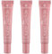 essence the super peptide glossy lip treatment, Lippenbalsam, Nr. 03, Braun, glättend, mit Vitaminen, pflegend, vegan, ohne Parabene, ohne Mikroplastikpartikel, Nanopartikel frei, 3er Pack (3x10ml)