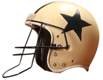 Folpus Helm Modell Baseball Cap Ornament Harz Handwerk Herzstück Retro für Regal Wohnzimmer Schreibtisch Schrank, Weiß