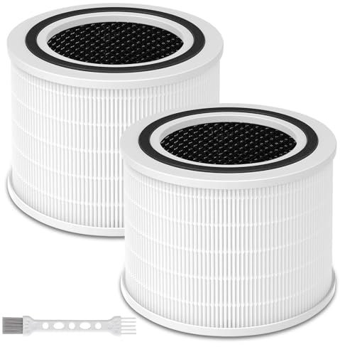 2 Stück Core 200S Filter, Ersatzfilter für LEVOIT Core 200S Luftreiniger 3-in-1 H13 HEPA Aktivkohle Ersatz, Reinigt bis zu 99,98% Staub, Pollen, Allergene für Allergiker und Raucher, Core 200S-RF