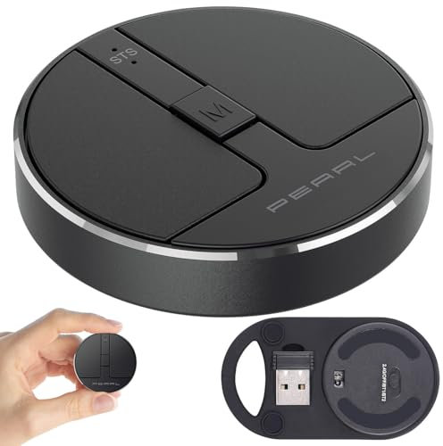 PEARL Kleinste Maus, Bluetooth: Ultra Flache Mini-Maus mit Scroll-Taste, Bluetooth, Funk, 13,5 g (Flache kabellos, Mini Mouse, optisches Kabel)