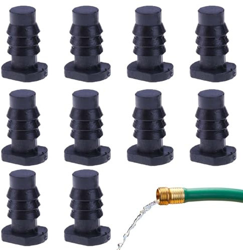 Tappo di tubi d'acqua - 10pcss da 8 mm tappi per fine tubo, set del tappo per tubo da giardino | Tappo di fine della linea di galleggiamento per l'irrigazione del prato, irrigazione a goccia, autolava