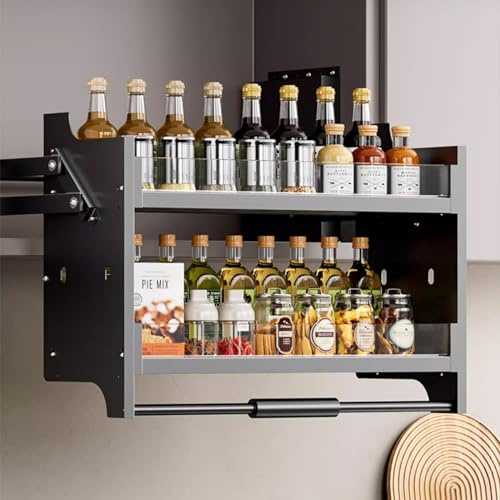LSyySy Sistema de estantería extraíble para gabinete, estante superior de almacenamiento de cocina para bar cafetería
