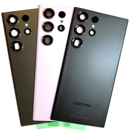 Cache batterie (coque arrière) pour Samsung Galaxy S23 Ultra series.Avec logo et marquage CE Neuf, OEM. (Noir)