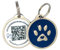 Pet Dwelling Premium NFC & QR Code Smart Dog Tag – Einfaches Scannen, sofortiger Profilzugriff, Standortwarnungen in Echtzeit (blaue Pfote)