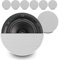 Q Acoustics Qi65CB 6.5 Ceiling Mounted Speakers - Set of 8 Moisture Resistant In-Ceiling Single Stereo Speakers, 60W Audio System, Magnetic Grilles, Home & Commercial Audio Installation