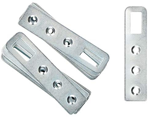 KOTARBAU® 100 Colgador para muebles, 75x18x1,2 mm, Herrajes para colgar muebles, Colgador metálico para módulos de cocina suspendidos, Ideal para colgar armarios de cocina, cabeceros, 100 unidades