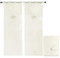 emmevi Tende Finestre Porta Interno Tessuto Lino Bianco Coppia 2 Pz Più Misure Shabby Chic mod.TENDA FIOCCO 1 CONF 60X150