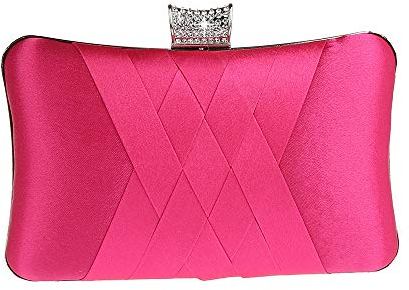 Ro Rox Francesca Retro Vintage Kristall Abend Party Box Clutch Handtaschen Tasche - Rosa