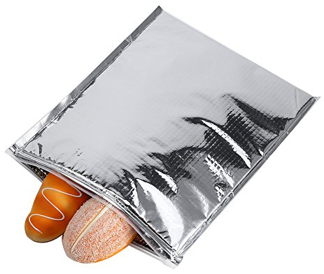 DEWIN 5 Pcs Insulated Food Bag, Aluminum Foil Thermal Cooler Storage Bags for Picnic Lunch Travel Camping Outdoor Home (25 * 30cm)