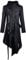 Feynman Veste vintage Frack Steampunk gothique victorienne rétro mi-longue manteau punk veste carnaval cosplay costume smoking veste uniforme noir, Noir, L