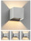 ledscom.de 4 Stück Wandleuchte CUBEL für außen, IP65, Up-/Downlight, weiß matt, quadratisch, 1x G9 max. 10W