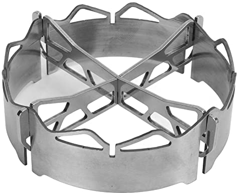 Gasherd Windschutz, Hohl Leichter Edelstahl Campingkocher Windschutz Outdoor Camping Gasherd Winddichter Ring