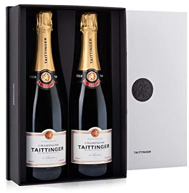 Taittinger Brut Reserve NV Champagne 2x 75cl Paradox Gift Box