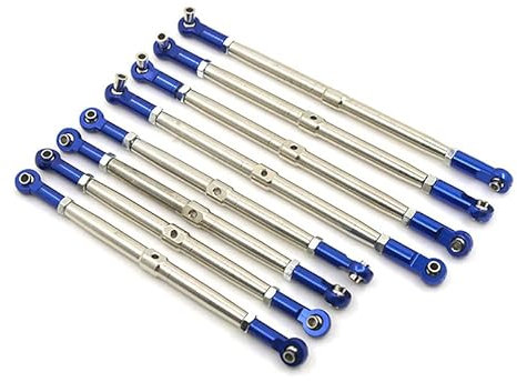 RC Modell Legierung Rod Ends + Stahl Spannschloss Set (8) Entwickelt für 1/10 Revo, E-Revo, Summit