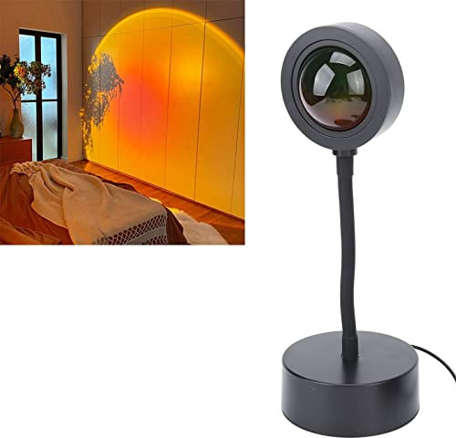 Sunset Lamp, Night Light with 5 Colors, RGB Color Changing Sunset Projection Lamp, USB Sunset Light Projector for Home Photography and Decor