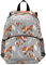 Mnsruu Rucksack mit individuellem Namen, personalisierbar, für Jungen und Mädchen, Fuchs, Wald, Tier, grauer Druck, Rucksack, Kindergarten, Vorschule, Kindergarten, Reisetasche, mehrfarbig, M