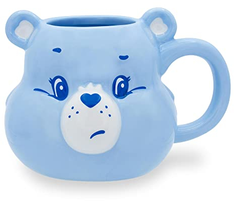 Silver Buffalo Care Bears 3D-Keramiktasse, Motiv: Grumpy Bear, große Kaffeetasse für Kakao, Tee, Fassungsvermögen: 590 ml