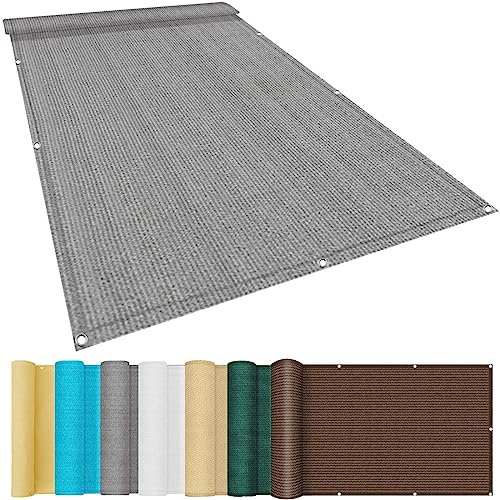 Voile D’ombrage 3 x 4 m Filet D'ombrage, Bache Ombrage, Serres Filet Coupe-Vent Tissu HDPE 220g/m², Résistant aux UV pour Jardins/balcons/terrasses, Gris