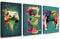 Walarky Video Game Theme Canvas Wall Art Watercolor Gaming Themed Picture Wall Decor 3 Pieces Prints Poster for Office Home Wall Decor Colorful Modern Artwork Stretched Easy to Hang 42”Wx20”H
