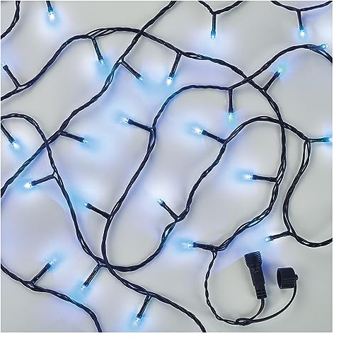 EMOS Connect System 10m Lichterkette Standard, Weihnachtslichterkette mit 100 LEDs, Erweiterungskomponent C (ohne Verbindungskabel und Adapter), IP44 für Innen und Außen, blaue Lichtfarbe