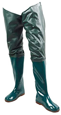 Waders for Men, Pesca Hip Waders Non slittatore Impianti in PVC Ivalli di PVC con Stivali a Fibbia fpirizzati Stivali anhette traspirabili Verde Taglia 45 1PAIR