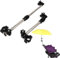 GeDiz Schirmhalter,Schirmhalter Halterung, Schirmständer Edelstahl Stretch Schirmhalter, Outdoor Sonnenschirm Schirmhalterung Babystuhl Kinderwagen Zubehör,zubehör kinderwagen,kinderwagen sonnenschirm