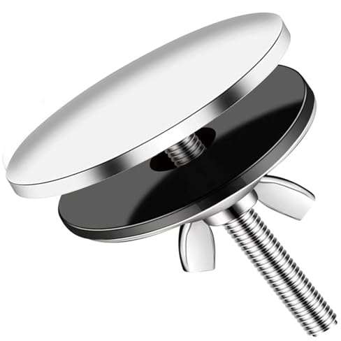 Tapón de Fregadero 5cm de Diámetro, Acero Inoxidable, Cubierta de Orificio para Cocina, Tapa Agujero Grifo Accesorios para Baño y Cocina (Plata)