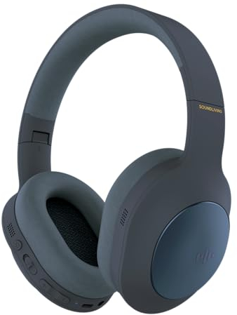SOUNDLIVING Wave Bluetooth Kopfhörer Noise Cancelling | Active Noise Cancelling Kopfhörer Und Bis zu 40 Stunden Spielzeit | Komfortabel Over Ear Kopfhörer Bluetooth 5.0 | Hi-Fi Tonqualität