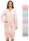 Heré Mood Bademantel aus Hamamtuch, Saunatuch, für Frauen für ultimativen Luxus, mit Gürtel & Kapuze - Langform Damen Leicht und Modisch (L-XL, Somon)