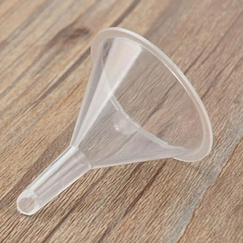 EdirFtra 10 PCS Petit Entonnoir en Plastique Transparent Petit Flacon gradué Transparent pour Huile de Parfum Petit échantillon, Entonnoir en Plastique