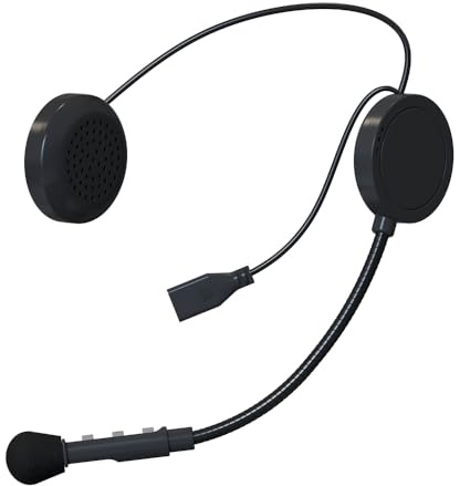 INF Motorradkopfhörer, Helmkopfhörer Bluetooth 5.2, Ideal zum Motorradfahren, zum Mitnehmen usw, Musikspielzeit 35 Stunden