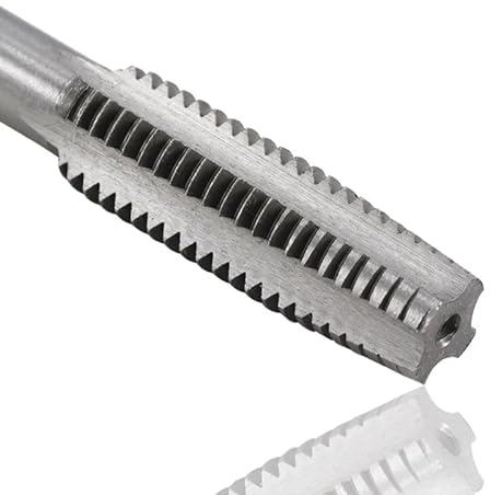 Ddyspan Handgewindebohrer, 1 Stück, M3/M4/M5/M6/M7/M8/M10/M12/M14, Rechtsgewinde-Gewindebohrer, HSS, Metrisch, Gerade Nut, Gewindebohrer, Bohrer,M5x0.8 R