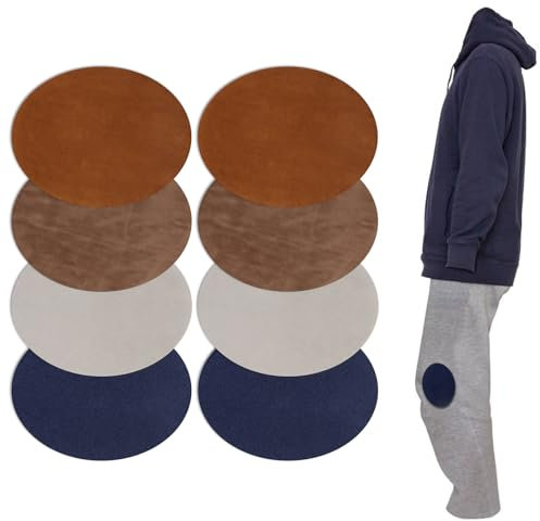 8 PCS Rodilleras Termoadhesivas, Coderas Termoadhesivas para Ropa Coderas Termoadhesivas para Ropa Parches Ropa Termoadhesivos de Ante para Reparación de Pantalones Chaquetas Jerseys 14x11cm (Set B)
