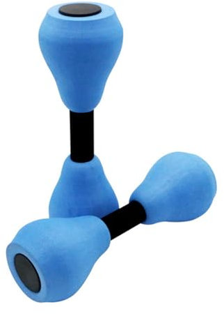 Juego de ejercicios de piscina con pesas de agua: mancuernas llenas de agua, mancuernas de neopreno básicas | 1 par de pesas de agua, mancuernas de ejercicio acuático, agua con espuma Eva, pesas de ag