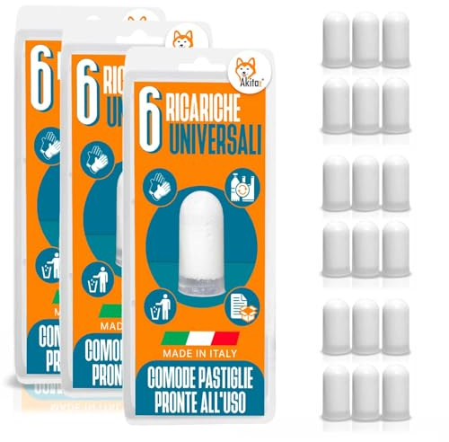 Akitaink Cartucce Anticalcare Universali per Caldaia – Ricarica con Polifosfati Concentrati, Lunga Durata – Lavatrice, Lavastoviglie ed Elettrodomestici – Confezione da 18