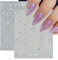 LunarCharm 2 Blatt 5D selbstklebender Glitzer-Diamant-Stern-Nagelkunst-Aufkleber, Glitzer-Strasssteine, Nagelzubehör, glänzender Kristallstern, DIY-Nageldekorationen
