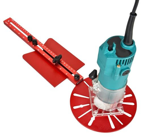 Vriusi Kreisvorlage Kreisschablone Kreisschablone Kreisschablone für Holzbearbeitung Frässchablone Fräswerkzeug für Holzbearbeitung | Multifunktionale Fräsführung aus Legierung