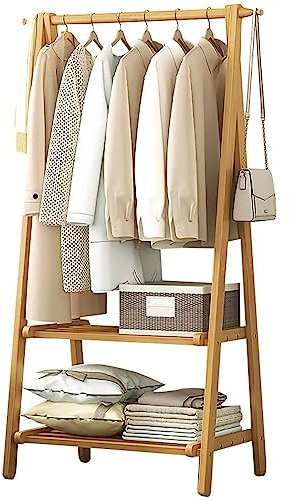 WPJQJWD Portant A Vetement Bois, Multifonctionnel Porte Manteau Porte-Manteau sur Pied Portant à VêTements Pliable Facile à Assembler Adapté Au Couloir De La Chambre