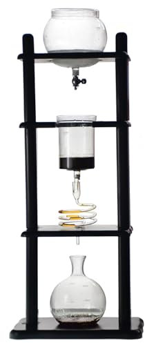 Cold Brew Coffee Maker, 1000ml Ice Coffee Cold Brew Tower with Adjustable Dripper for Home & Office, Manual Coffee Making Kit for Coffee Lovers