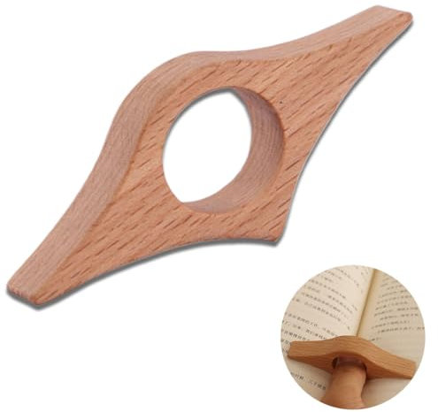 NJCXOLA Buchseitenhalter Daumen 85 x 35mm Handgemachtes Lesezeichen aus Walnuss Holz Lesezubehör Buch Zubehör Geschenke Lese Gadgets für Buchliebhaber Leseratten und Lehrer
